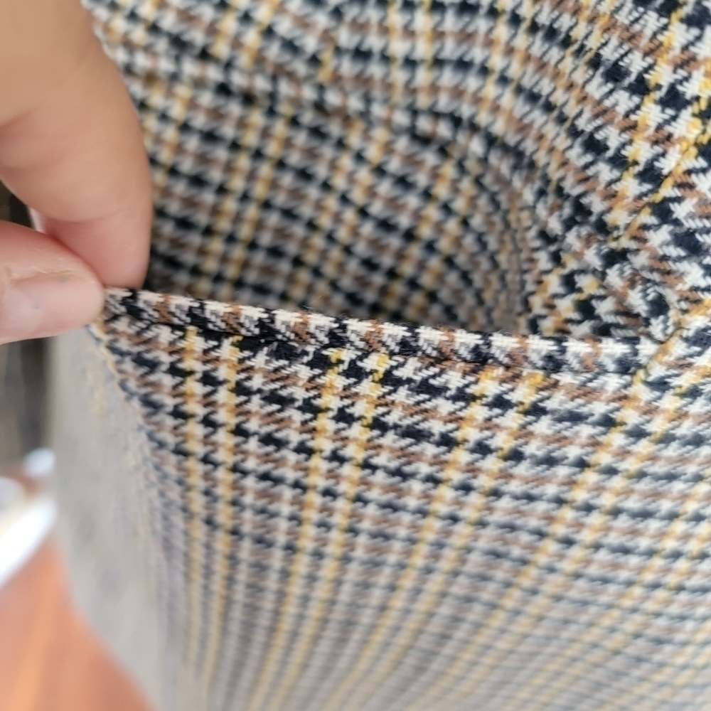 Talbots Plaid Print Brown Blazer Jacket Size 8 - Picture 6 of 15